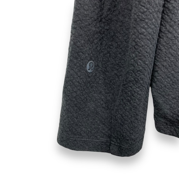 Lululemon At Ease Crew Sweatshirt Pullover Heathered Black Gray Mens L Textured - Picture 11 of 13